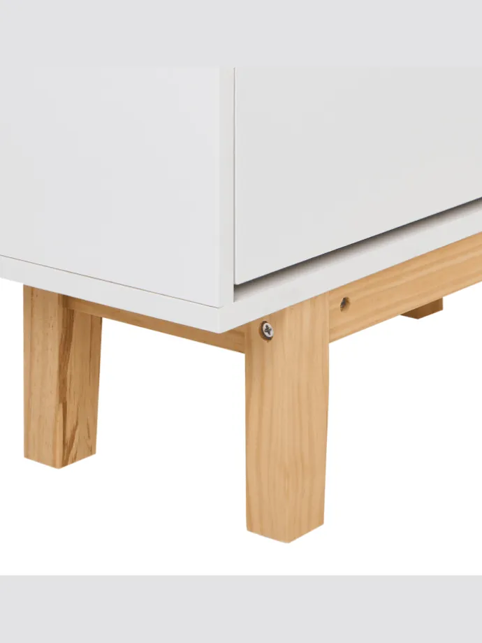 Schuhschrank SANDFLY in Weiß/Braun - (W) 60 x (H) 128 x (L) 24 cm