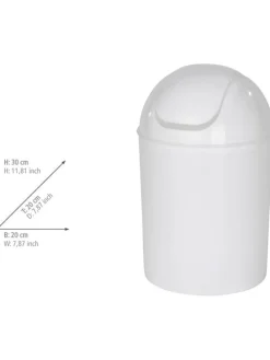 Schwingdeckeleimer in Weiß - 6 l