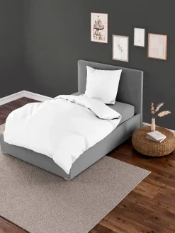 Seersucker-Bettwäsche in Weiß