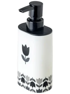 Seifenspender "Tulip" in Schwarz/ Weiß - 340 ml