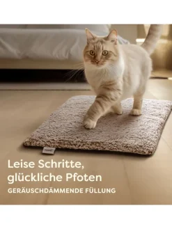 Selbstheizende Haustierdecke Grau 60x45cm, rutschfest & waschbar