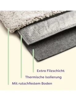 Selbstheizende Hundedecke 90x60 cm – Wärmematte waschbar, rutschfest