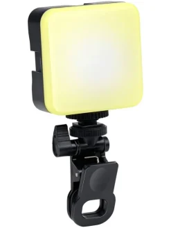 Selfie-Licht mit Clip in Schwarz - (B)7 x (H)15 x (T)3 cm