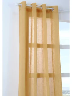 Ösengardine "Paloma" in Gelb - (L)260 x (B)140 cm