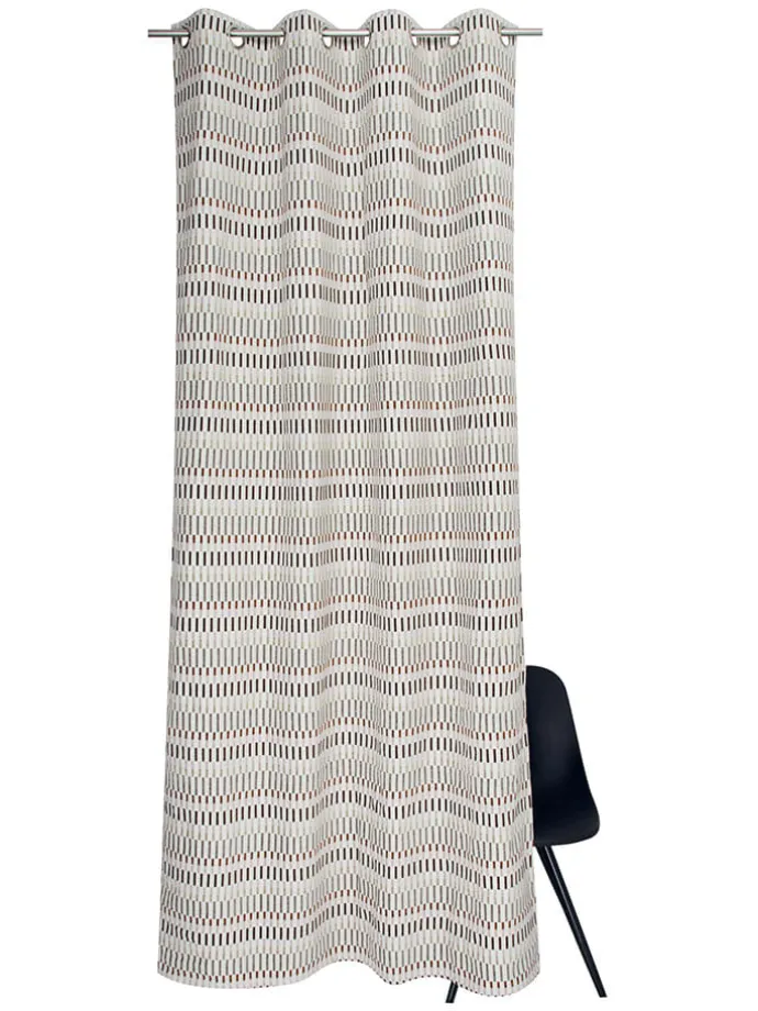 Ösenschal "Espen" in Creme/ Bunt