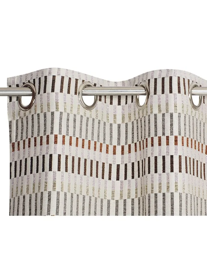 Ösenschal "Espen" in Creme/ Bunt