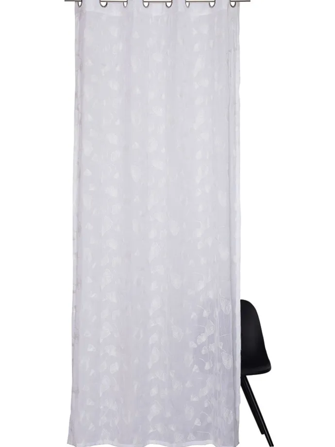 Ösenschal "Gingko" in Weiß