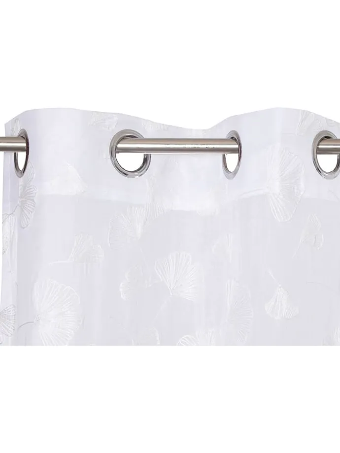 Ösenschal "Gingko" in Weiß