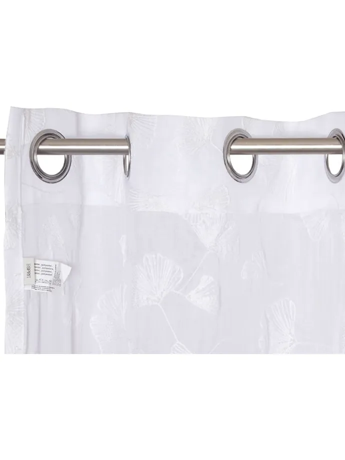 Ösenschal "Gingko" in Weiß