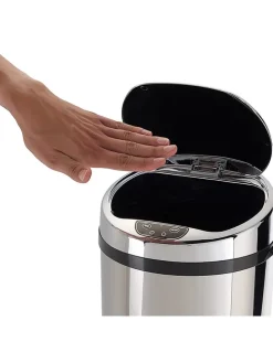Sensor-Abfalleimer in Silber - 30 l