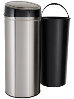 Sensor-Abfalleimer in Silber - 30 l