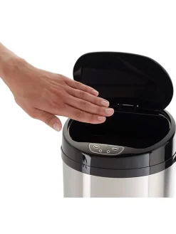 Sensor-Abfalleimer in Silber - 30 l