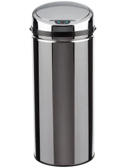 Sensor-Abfalleimer in Silber - 42 l