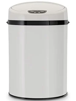 Sensor-Badabfalleimer in Weiß - 9 l