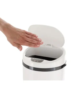 Sensor-Badabfalleimer in Weiß - 9 l