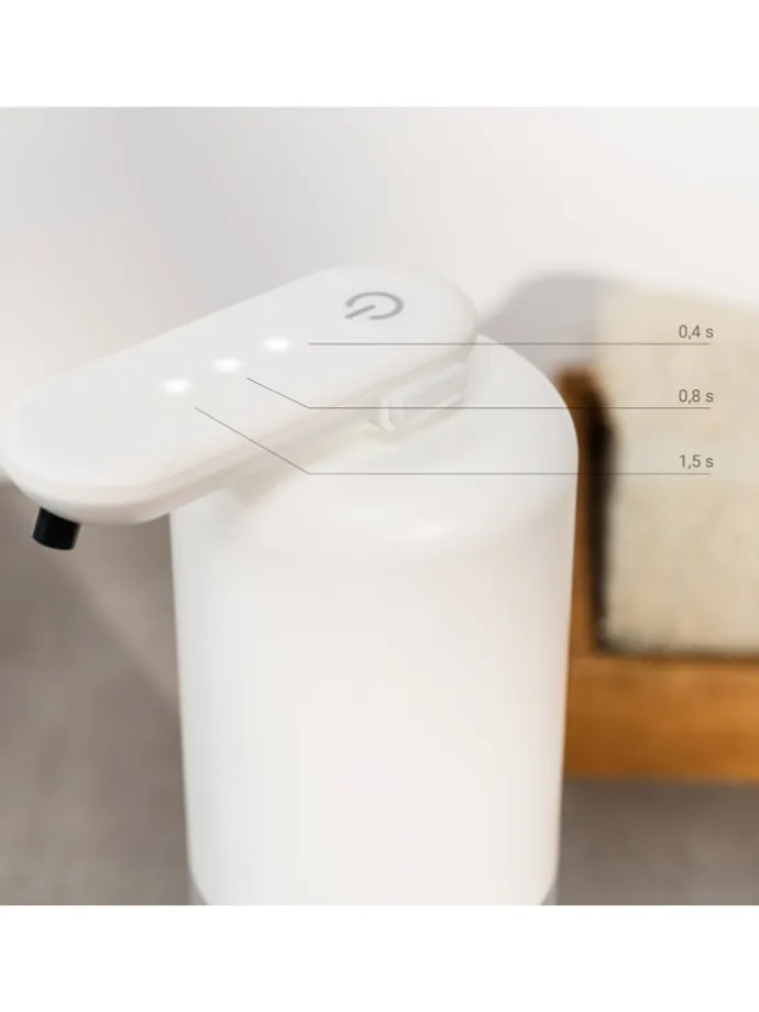 Sensor-Seifenspender in Weiß/ Transparent - 350 ml