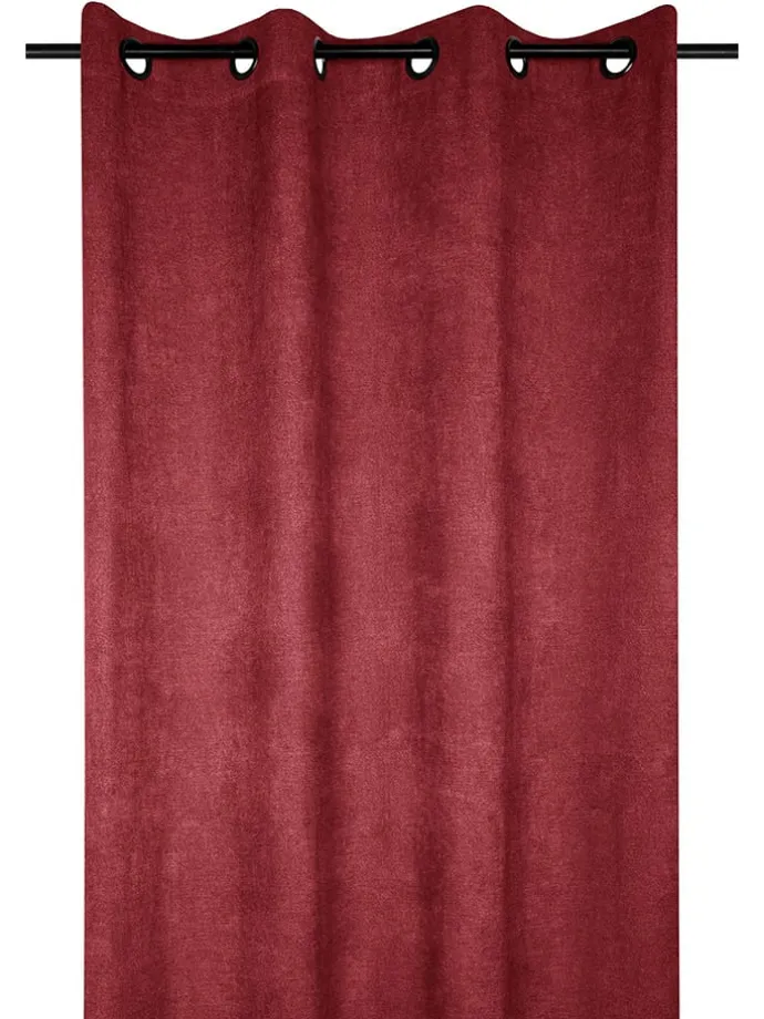 Ösenvorhang "Grammont" in Bordeaux - (L)260 x (B)140 cm