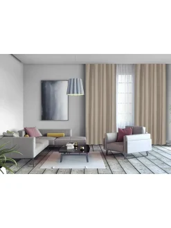 Ösenvorhang in Beige