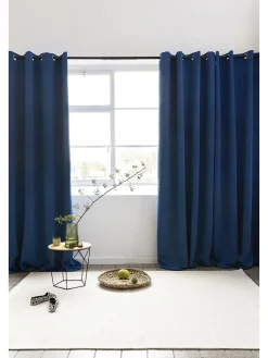 Ösenvorhang in Blau