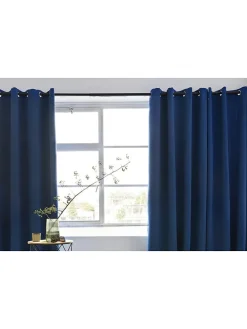 Ösenvorhang in Blau