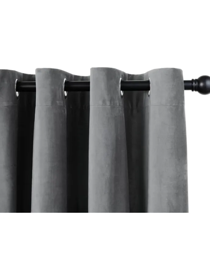 Ösenvorhang in Grau