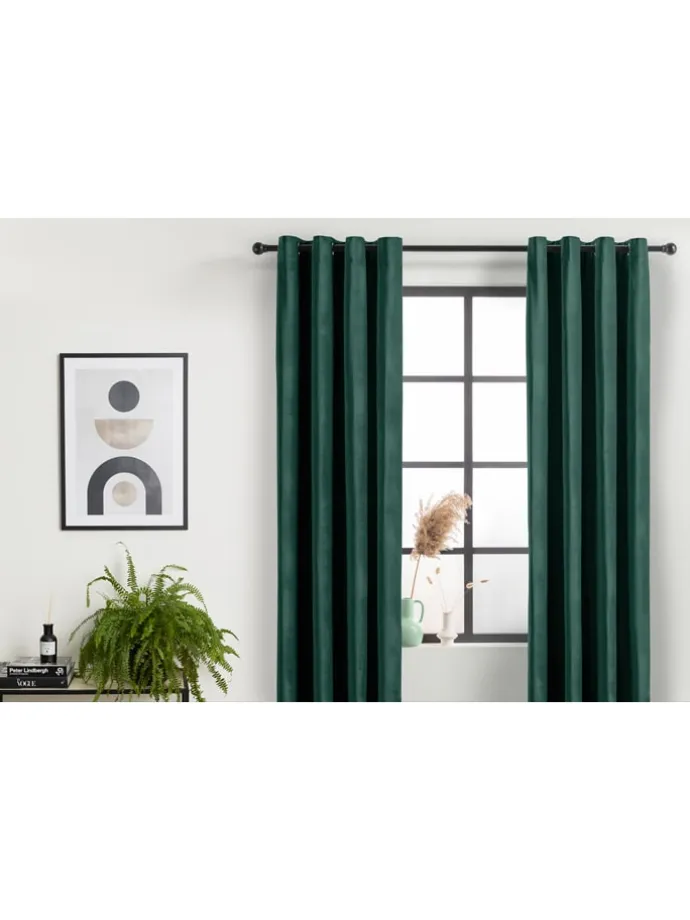 Ösenvorhang in Grün