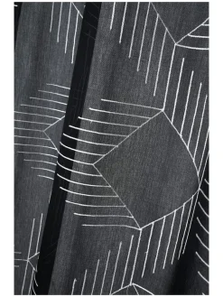 Ösenvorhang "Quadro" in Anthrazit - (L)260 x (B)140 cm