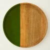 Servierplatte "Trina" in Braun/ Grün