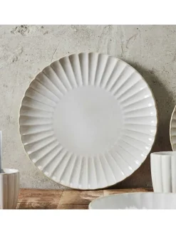 Servierteller in Weiß/ Beige - Ø 32 cm