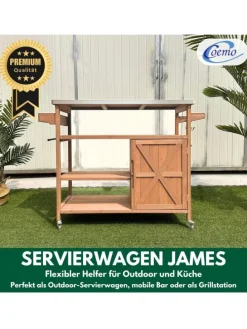 Servierwagen James Kücheninsel/-wagen in Braun