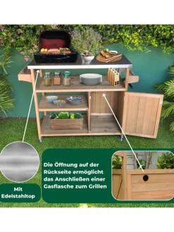 Servierwagen James Kücheninsel/-wagen in Braun