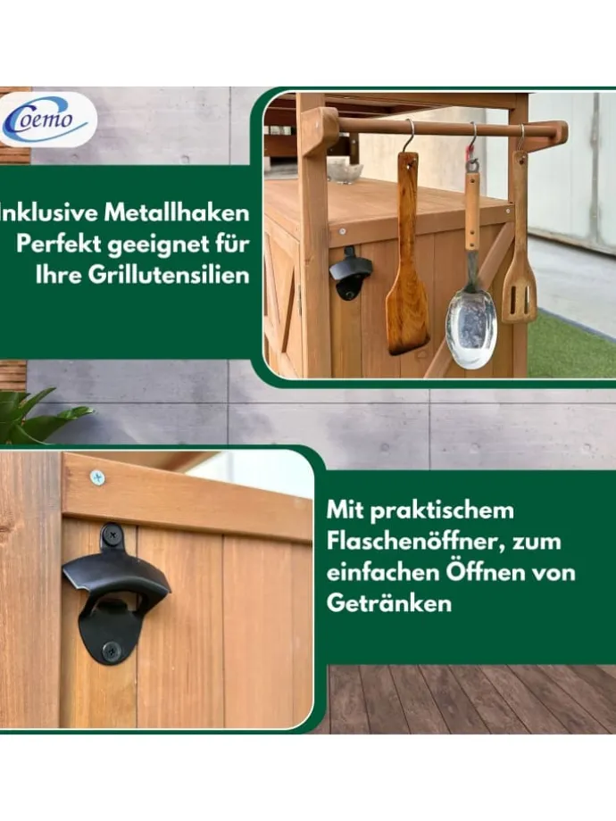 Servierwagen James Kücheninsel/-wagen in Braun