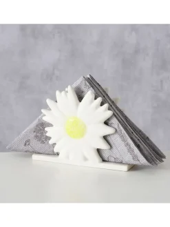 Serviettenhalter "Daisy" in Weiß - (B)15 x (H)11,6 x (T)4,5 cm