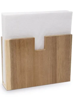 Serviettenhalter "Pure" in Hellbraun - (B)12,8 x (H)8 x (T)4 cm