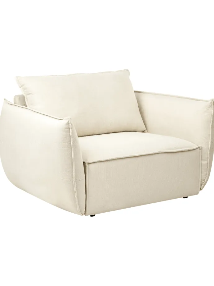 Sessel KUNES in Beige - (W) 124 x (H) 78 x (L) 94 cm