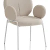 Sessel "Pei" in Beige - (B)66 x (H)92 x (T)55 cm