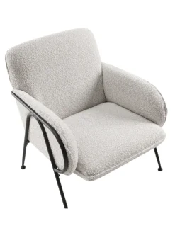 Sessel TRYSNES in Beige/Schwarz - (W) 74 x (H) 84 x (L) 75 cm