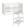 Set inkl. Wickelkommode und Beistellbett, mit Lattenrost, 60 x 120 cm