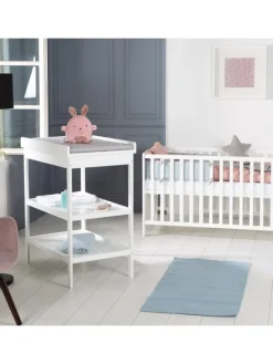 Set inkl. Wickelkommode und Beistellbett, mit Lattenrost, 60 x 120 cm