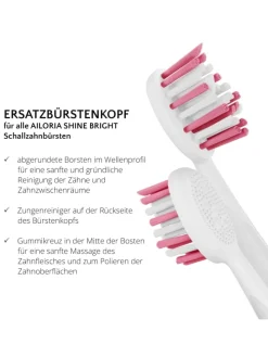 SHINE BRIGHT Extra Clean Ersatzbürstenköpfe 12er Set in rosa