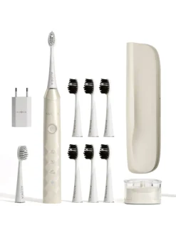 SHINE BRIGHT SET USB-Schallzahnbürste in weiß