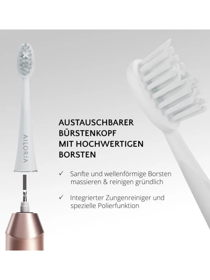 SHINE BRIGHT USB-Schallzahnbürste in roségold