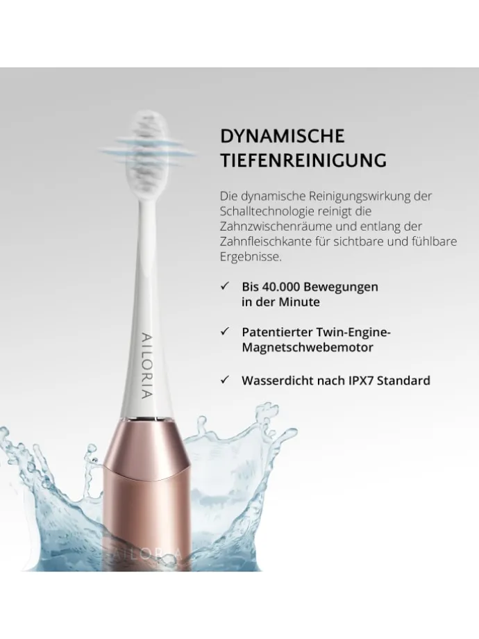 SHINE BRIGHT USB-Schallzahnbürste in roségold