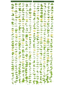 Sichtschutz-Vorhang in Grün/ Gold - (L)190 x (B)90 cm