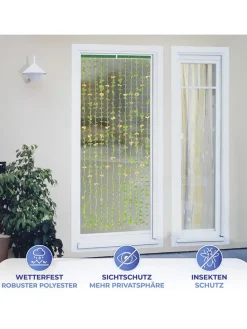 Sichtschutz-Vorhang in Grün/ Gold - (L)190 x (B)90 cm