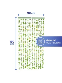 Sichtschutz-Vorhang in Grün/ Gold - (L)190 x (B)90 cm