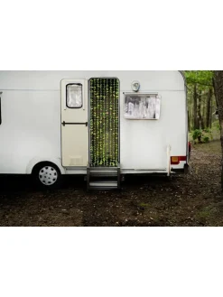 Sichtschutz-Vorhang in Grün/ Gold - (L)190 x (B)90 cm