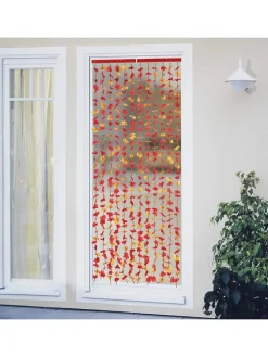 Sichtschutz-Vorhang in Rot/ Gelb - (L)190 x (B)90 cm