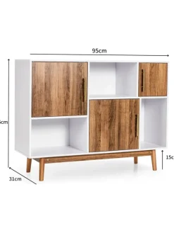 Sideboard 6 Fächer in Beige