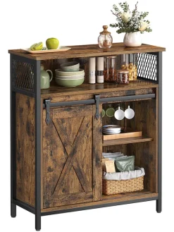 Sideboard in Braun/ Schwarz - (B)70 x (H)80 x (T)30 cm